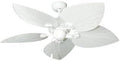 Gulf Coast Fans 42' Bombay Tropical Ceiling Fan in Pure White