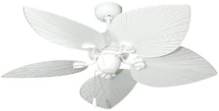 Gulf Coast Fans 42' Bombay Tropical Ceiling Fan in Pure White