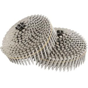#US Spare Part for 3600Pcs 1-1/4 Ring Shank Siding Nails 15 Degree Wire Coil Stainless Steel