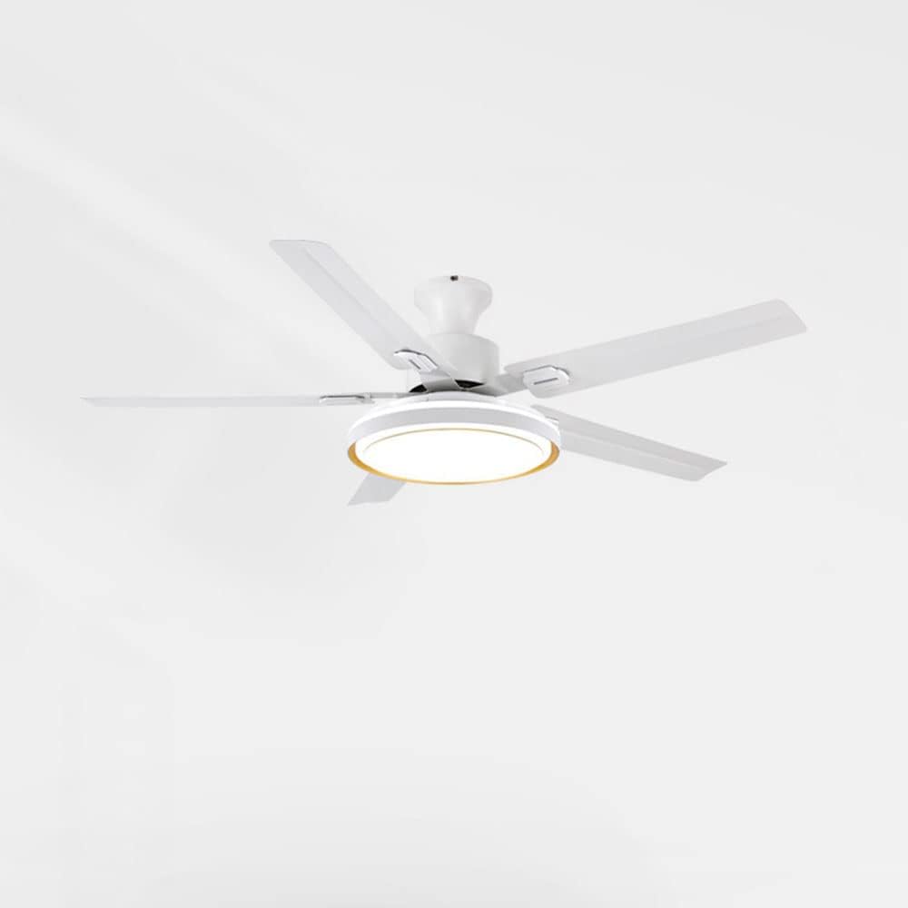 White Outdoor Ceiling Fan with Lights with Remote Modern Bedroom Ceiling Fan LED 3 Color Smart Ceiling Fan Mute Flush Mount Living Room Fan Light Outdoor Ceiling Fans for Patios
