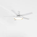 White Outdoor Ceiling Fan with Lights with Remote Modern Bedroom Ceiling Fan LED 3 Color Smart Ceiling Fan Mute Flush Mount Living Room Fan Light Outdoor Ceiling Fans for Patios