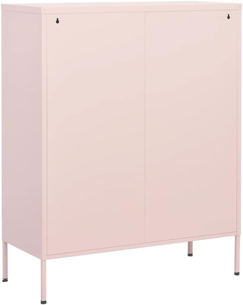 Steel Storage Cabinet with 2 Drawers and Adjustable Shelf, Metal Side Cabinet for Home, Office, Entryway and Hallway, 31.5'x13.8'x40',-331