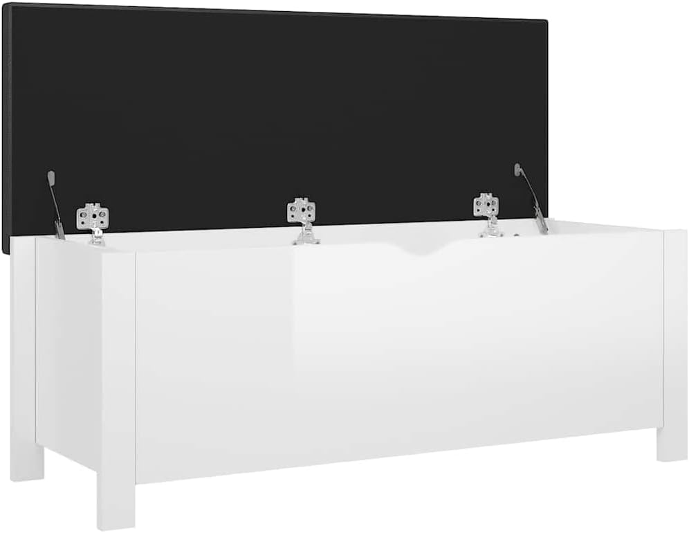 Modern Design Storage Box with a Cushion Bench, Entryway Bench with Cushioned Seat for Living Room, Home, Office, 41.3'x15.7'x17.7',-376