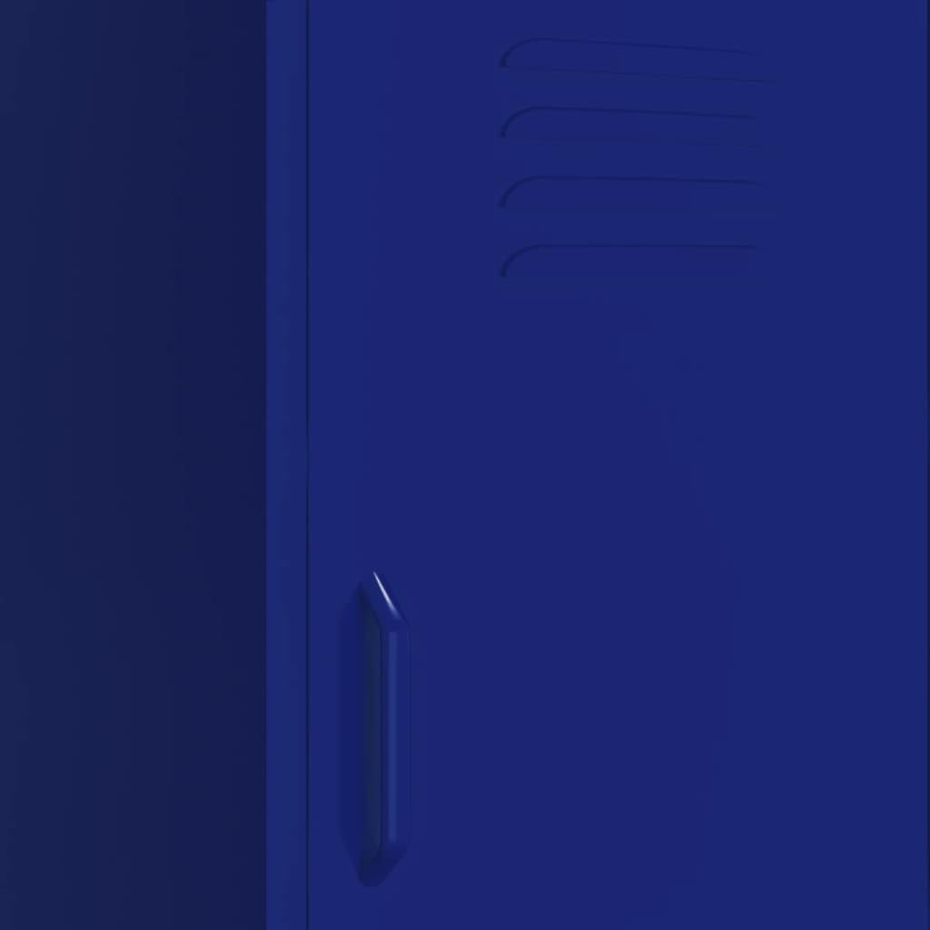 Modern Side Storage Cabinet with Shelf, Steel Storage Cabinet for Home, Office, 16.7'x13.8'x40', Navy Blue,-455