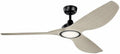 Kichler Imari 65 in 3-Blade Modern LED Indoor Outdoor Ceiling Fan with Light, Dimmable 2300 Lumens in Satin Black with Walnut Finish for Large Rooms, 300365SBK