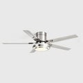 Modern Large Stainless Steel Ceiling-Mounted Fan Light Indoor Lighting Low Profile 42 Inch Ceiling Fan Lamp 6-Speed Dimmable Outdoor Ceiling Fans for Restaurant Living Room Patios