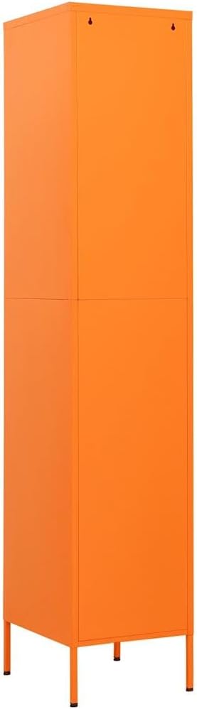 Metal Storage Cabinet with Lock, Home Office Storage Locker Cabinet, 13.8'x18.1'x70.9', Orange,-243