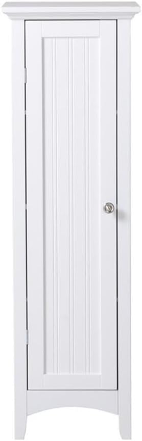 OS Home and Office Furniture 15' 1-Door Wood Kitchen Storage Pantry in White