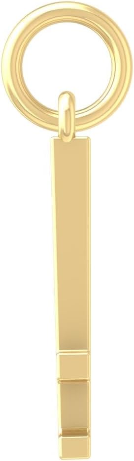 1/20 Carat lab Grown Diamond Zero to Nine Number Pendant Necklace | 10K, 14K Yellow or White Gold and Silver Cable Chain Necklace 18 inch | D-F Color and VS1 Clarity