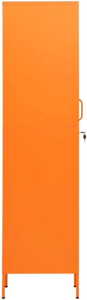 Metal Storage Cabinet with Lock, Home Office Storage Locker Cabinet, 13.8'x18.1'x70.9', Orange,-243