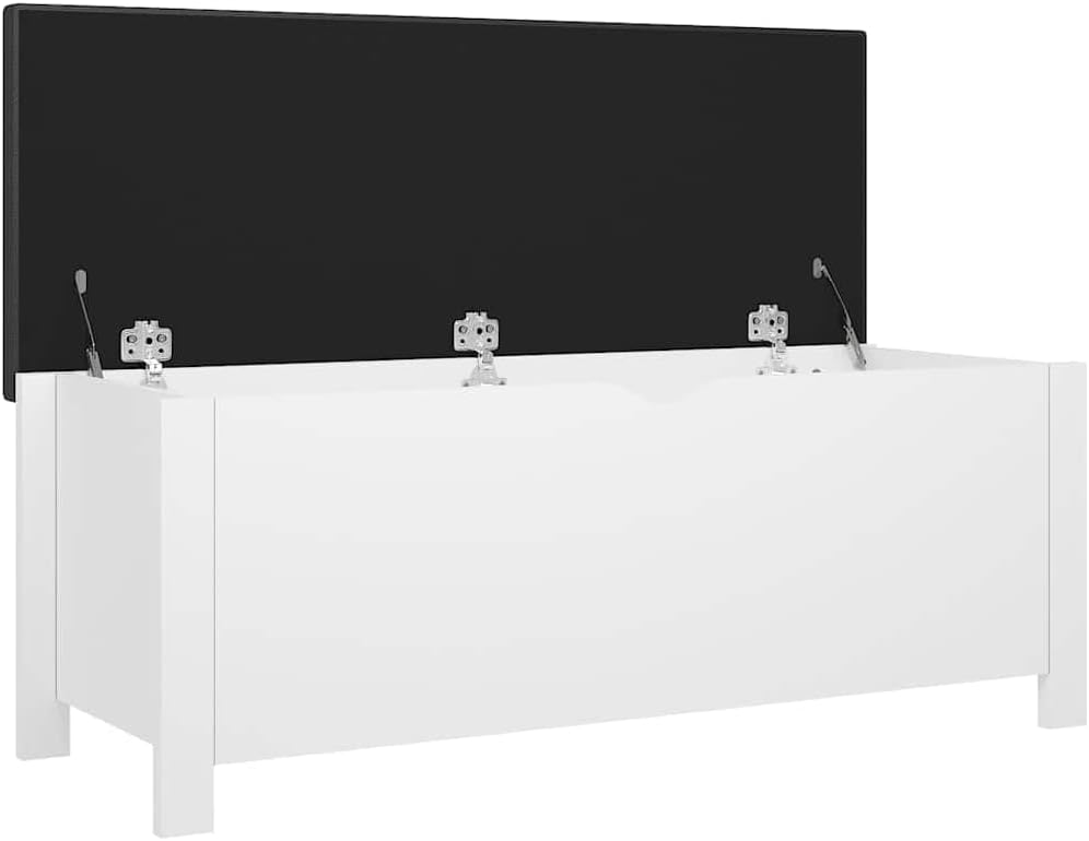 Modern Design Storage Box with a Cushion Bench, Entryway Bench with Cushioned Seat for Living Room, Home, Office, 41.3'x15.7'x17.7',-370