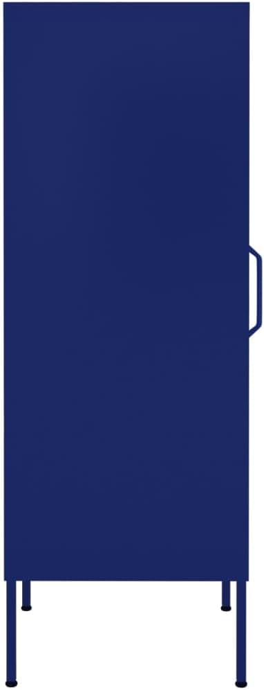 Modern Side Storage Cabinet with Shelf, Steel Storage Cabinet for Home, Office, 16.7'x13.8'x40', Navy Blue,-455