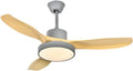 Modern Wood Ceiling Fan with Lights with Remote Indoor Smart Ceiling Fan LED 3 Color Bedroom Ceiling Fan 3-Blade 42 Inch Mute Ceiling Fan with Lights Outdoor Ceiling Fans for Patios