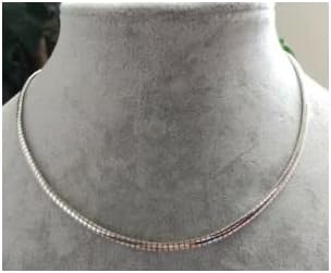 Verona Jewelers 925 Sterling Silver necklace Flexible Italian Flat Omega Necklace for women-2MM 3MM 4MM 6MM 8MM Cubetto Italy Wire Necklace Chain 16 18 20