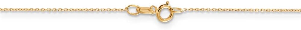 The Black Bow 0.6mm, 14k Yellow Gold, Diamond Cut Cable Chain Necklace