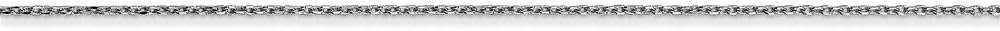 10k White Gold .6mm Solid Diamond-Cut Cable Chain Necklace
