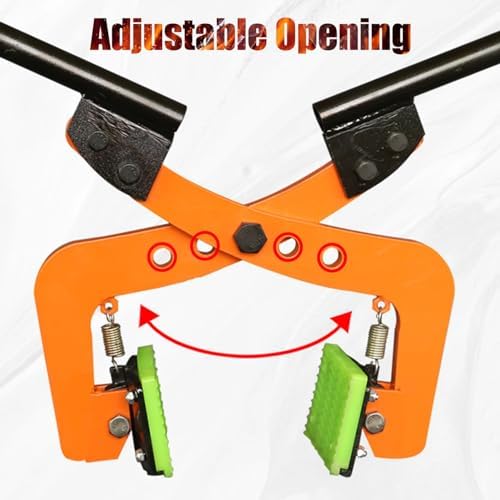 Heavy-Duty Steel Paver Lifting Clamp - Strong Stone Slab Lifter for Concrete Blocks, Adjustable Dual Handle Tool, 8-30cm Opening, Ideal for Construction and Landscaping