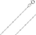 Italian Fashions 14K, 10K Yellow or White or Rose Solid Gold Italian Diamond Cut 0.8 mm-1.2 mm Rope and Mirror Cable Chain Necklace Thin & Strong gold chain Thin And Lightweight MADE IN ITALY