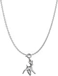 DECADENCE Sterling Silver Rhodium High Polished Bambi Diamond Cut Cable Chain Necklace