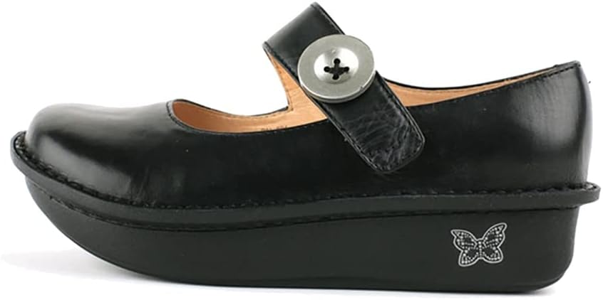 Alegria Women's Paloma Mary Jane Nurse Shoe Clogs Comfort Leather Black 13 M US