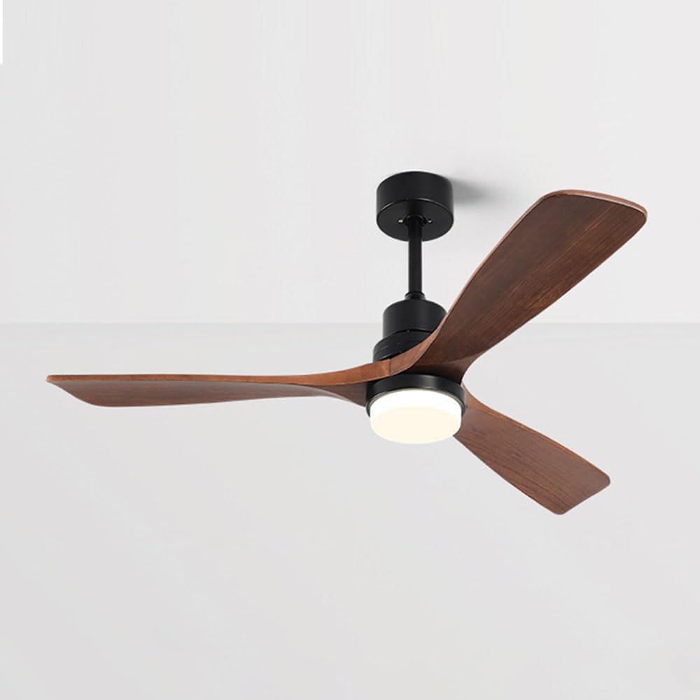 Wood Ceiling Fan with Lights Industrial Retro 42 inch Ceiling Fan with Light and Remote 3 Color Dimmable, Reversible Mute Farmhouse Ceiling Fan Outdoor Ceiling Fans for patios with Light