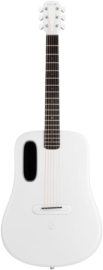 LAVA ME 4 Carbon 38' with Airflow Bag White Bundle with Rok-It Tripod Guitar Stand, Kopul PREM Performance Series Right Angle Cable and Celluloid Guitar Picks Shape Medium 12-Pack