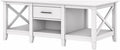 Bush Home Key West Coffee Table with Storage in Pure White Oak