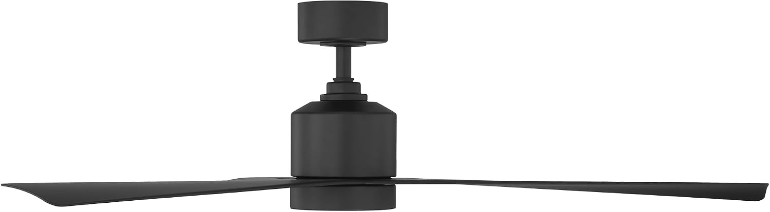 Modern Forms Lotus Smart Indoor and Outdoor 3-Blade Ceiling Fan 54in Matte Black with 3500K LED Light Kit and Remote Control worksworks with Alexa and iOS or Android App
