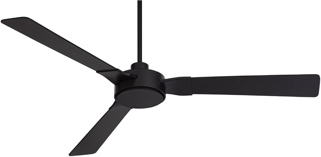 Casa Vieja 60' Invictus Modern Industrial Indoor Outdoor Ceiling Fan 3 Blade Remote Control Matte Black Finish Dark Walnut Wood Finish Blades Bedroom Patio Living Room Kitchen Damp Rated DC Motor