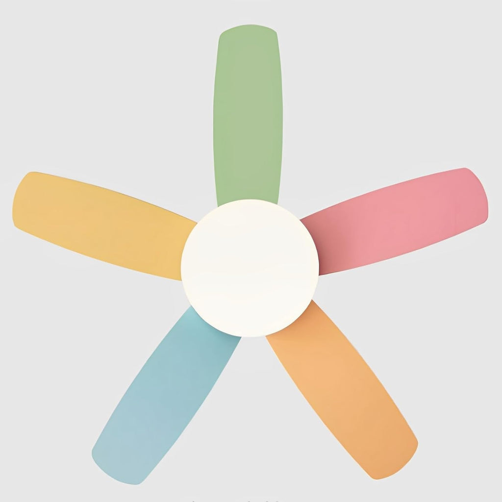 Kids Quiet Ceiling Fan with Light 42in Colorful Remote Fan Ceiling with Light Girls Boys Room Bedroom ETL Listed Ceiling Fans 6 Gear Wind Speeds 60W LED Ceiling Fan Lighting for Living Room