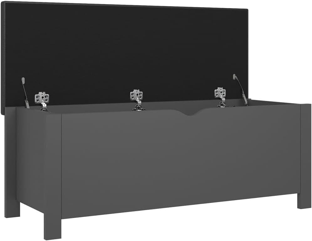 Modern Design Storage Box with a Cushion Bench, Entryway Bench with Cushioned Seat for Living Room, Home, Office, 41.3'x15.7'x17.7',-372
