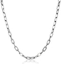 Verona Jewelers Sterling Silver 3MM, 4.5MM, 5.5MM Mariner Anchor Link Chain Necklace - Square, Cable, Twist, Rolo Chain Necklace