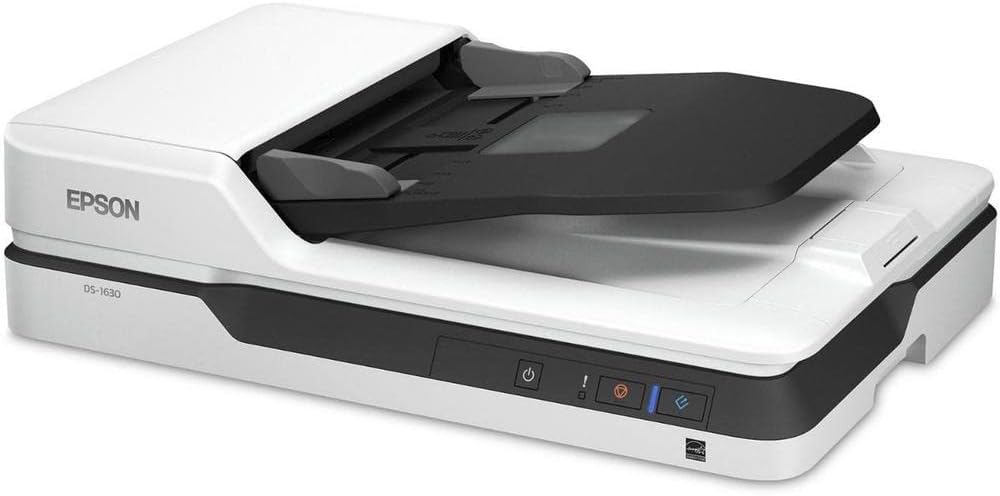Epson DS-1630 Document Scanner: 25ppm, Twain & ISIS Drivers, 3-Year Warranty with Next Business Day Replacement