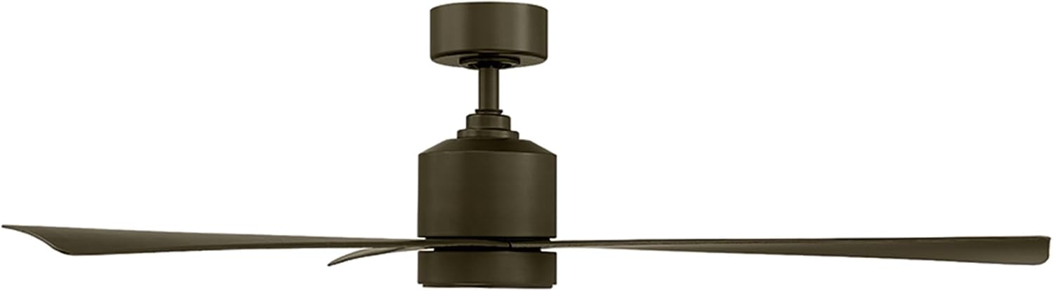 Lotus Smart Indoor and Outdoor 3-Blade Ceiling Fan 54in Bronze with 3000K LED Light Kit and Remote Control works with Alexa, Google Assistant, Samsung Things, and iOS or Android App