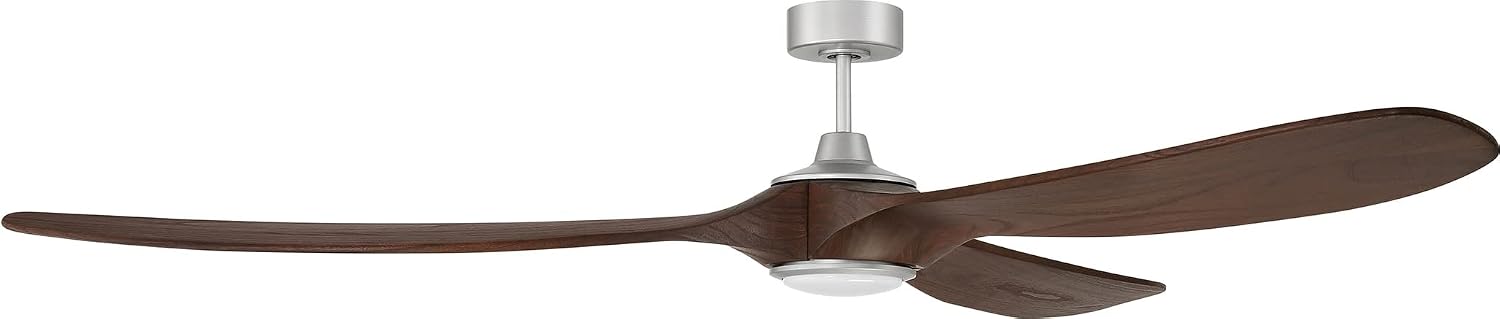 Craftmade 84' Envy Indoor/Outdoor Painted Nickel Finish Ceiling Fan, Integrated LED Light, (Optional) Remote Included, Smart WiFi Enabled with Voice Activation, works with Alexa & Smart Home Devices