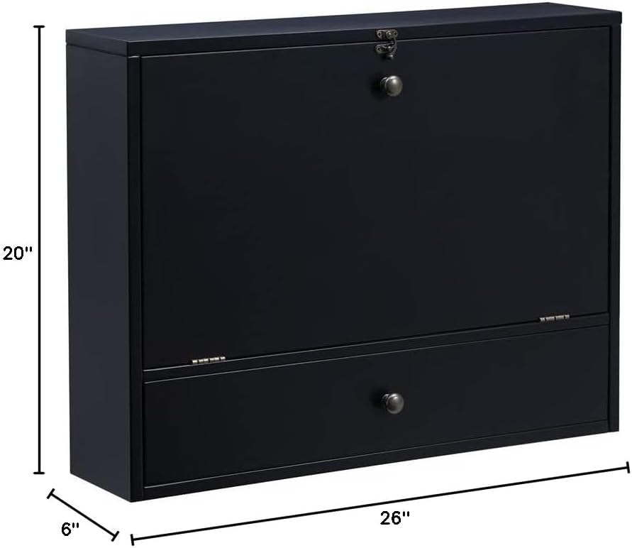 SEI Furniture Wall Mount Laptop Desk - Universal Style, Black