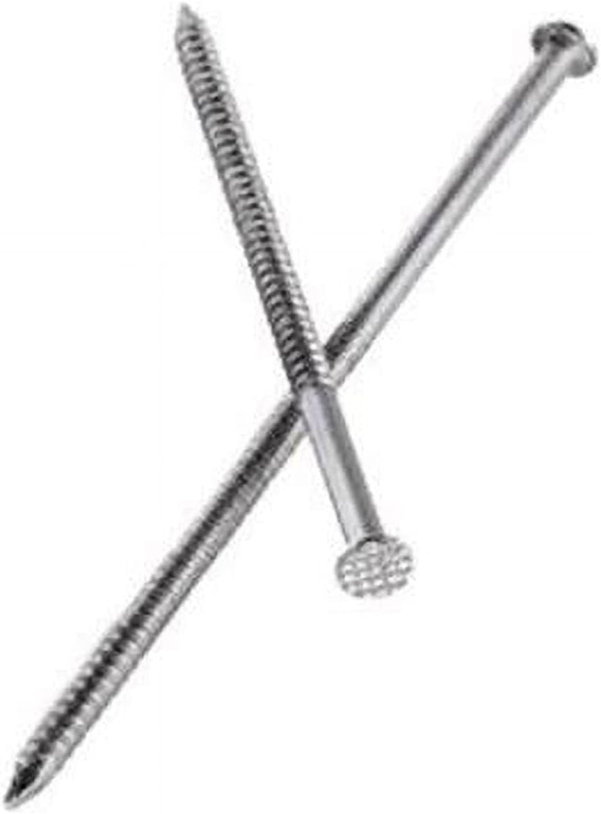 7D 2.25 in. Siding Stainless Steel Nail with Round Head Ring Shank Silver - 25 lbs - Pack of 5375