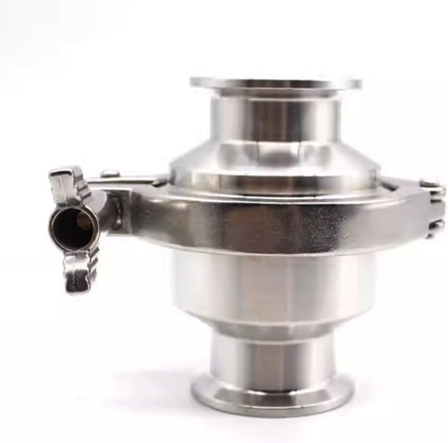 1pcs 19 25 32 38 51 57 63 76 89 102mm Sanitary Stainless Steel 304 Clamp Check Valve, No Negative Pressure Quick Opening Clamp Check Valve(102mm Ferrule 119)
