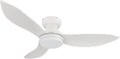 Carro 45' Low Profile Ceiling Fan with Light and Remote, Indoor & Outdoor Ceiling Fan with 10-Speed Quiet DC Motor, Smart Ceiling Fan Controlled by APP, Remote, Alexa, Siri & Google Home, White