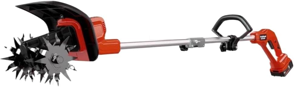 Electric Garden Tiller Cultivator 360 RPM 9 in Tilling Width Tool Only Compatible with Automotive Motorcycle Parts Use with Milwaukee 18V Batteries
