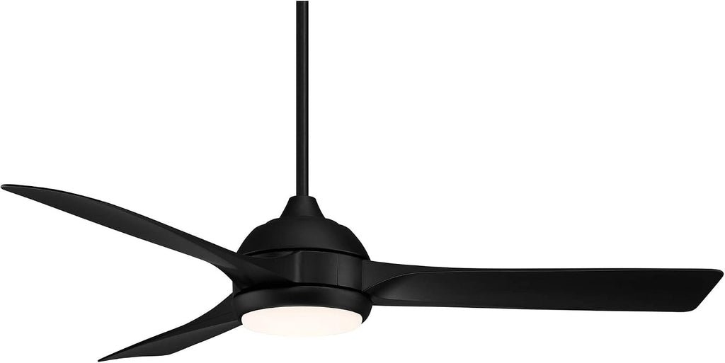 Casa Vieja 54' Expdite Modern Industrial 3 Blade Indoor Outdoor Ceiling Fan with Light LED Remote Control Black Brown White Diffuse Damp Rated for Patio Exterior House Porch Gazebo Garage