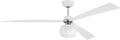 Craftmade 60' Otto in White/Polished Nickel Finish Ceiling Fan with Optional LED Light Kit, Remote Control Included, Smart WiFi Enabled w/Voice Activation, works w/Alexa & Smart Home Devices