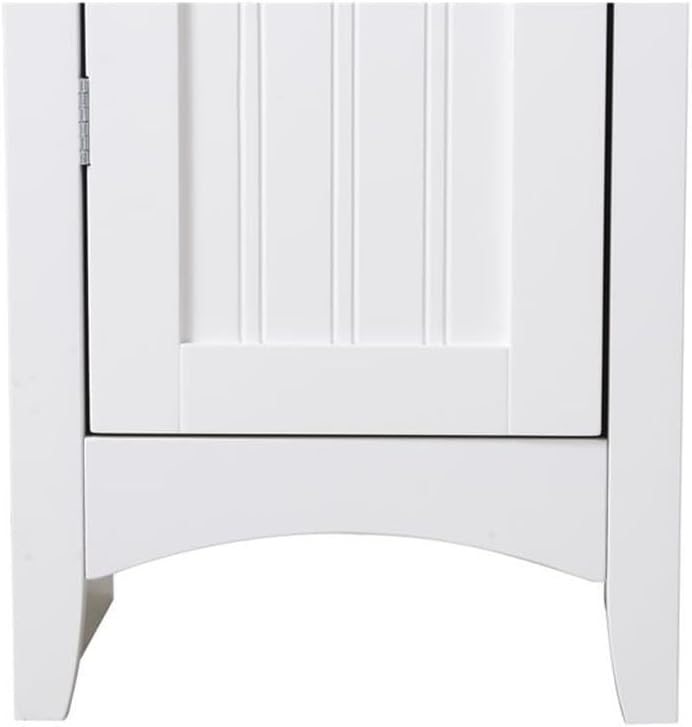 OS Home and Office Furniture 15' 1-Door Wood Kitchen Storage Pantry in White