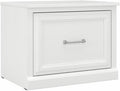 Bush Furniture Woodland 24W Small Shoe Bench with Drawer in White Ash | Narrow Footwear Organizer for Home Entryway, Mudroom, and Foyer