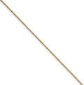 The Black Bow 0.6mm, 14k Yellow Gold, Diamond Cut Cable Chain Necklace