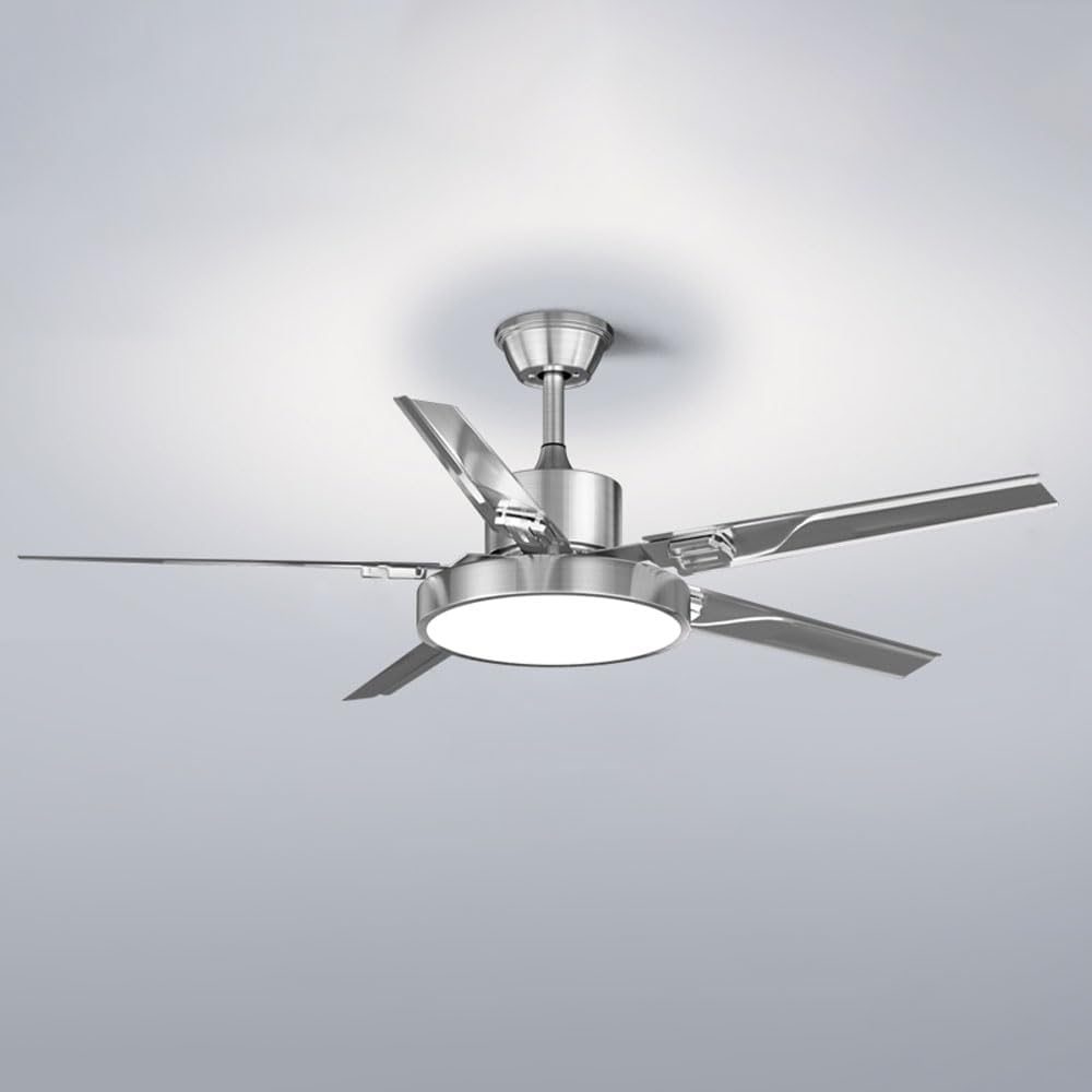 42 Inch Modern Ceiling Fan with Lights Frequency Conversion Remote Ceiling Fan Light 6 Speed 3 Color Bedroom Ceiling Fan Outdoor Ceiling Fans for Patios with Light