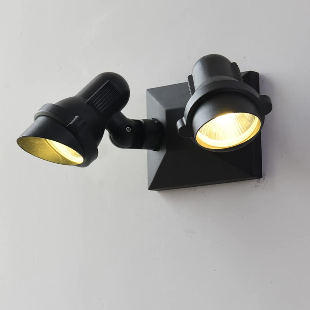 ICEMOB Double Head High Power Spotlight Wall Sconce LED-10W 3000K Landscape Lighting Wall Lamp The Black Die-cast Aluminum Lamp Body Is Waterproof Wall Sconce The Lamp Holder Can Be Rotated Outdoors W