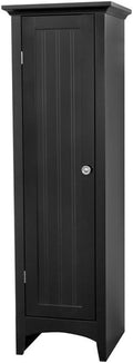 OS Home and Office Furniture 15' 1-Door Wood Kitchen Storage Pantry in Black