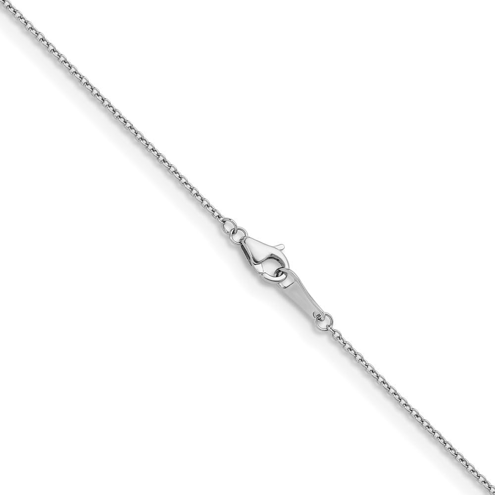 Diamond2Deal Platinum Polished 1.3mm Solid Cable Chain Necklace 16' to 30' Neck Jewelry Men, 4.35 gram