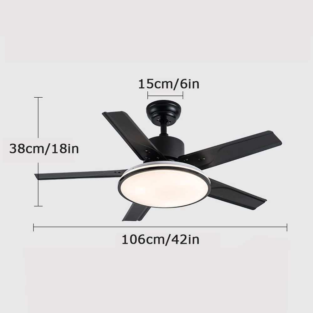 Flush Mount Ceiling Fans with Lights and Remote Smart 3 Color Dimmable Fan Light 42 Inch Iron Ceiling Fan Light LED Bedroom Mute Ceiling Fan Outdoor Ceiling Fans for Patios